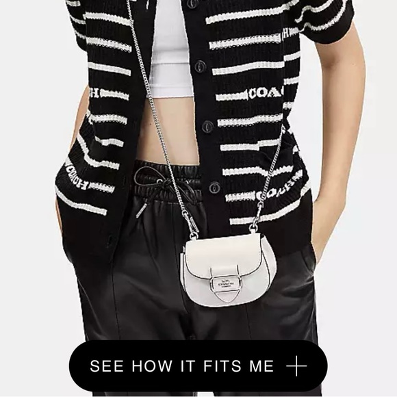 Coach Morgan Card Case On A Chain In Signature Canvas - Picture 10 of 10